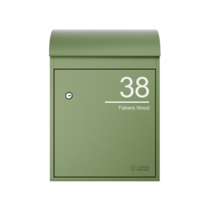 Fulham Personalised Medium Wall Mountable Parcel Box - Green