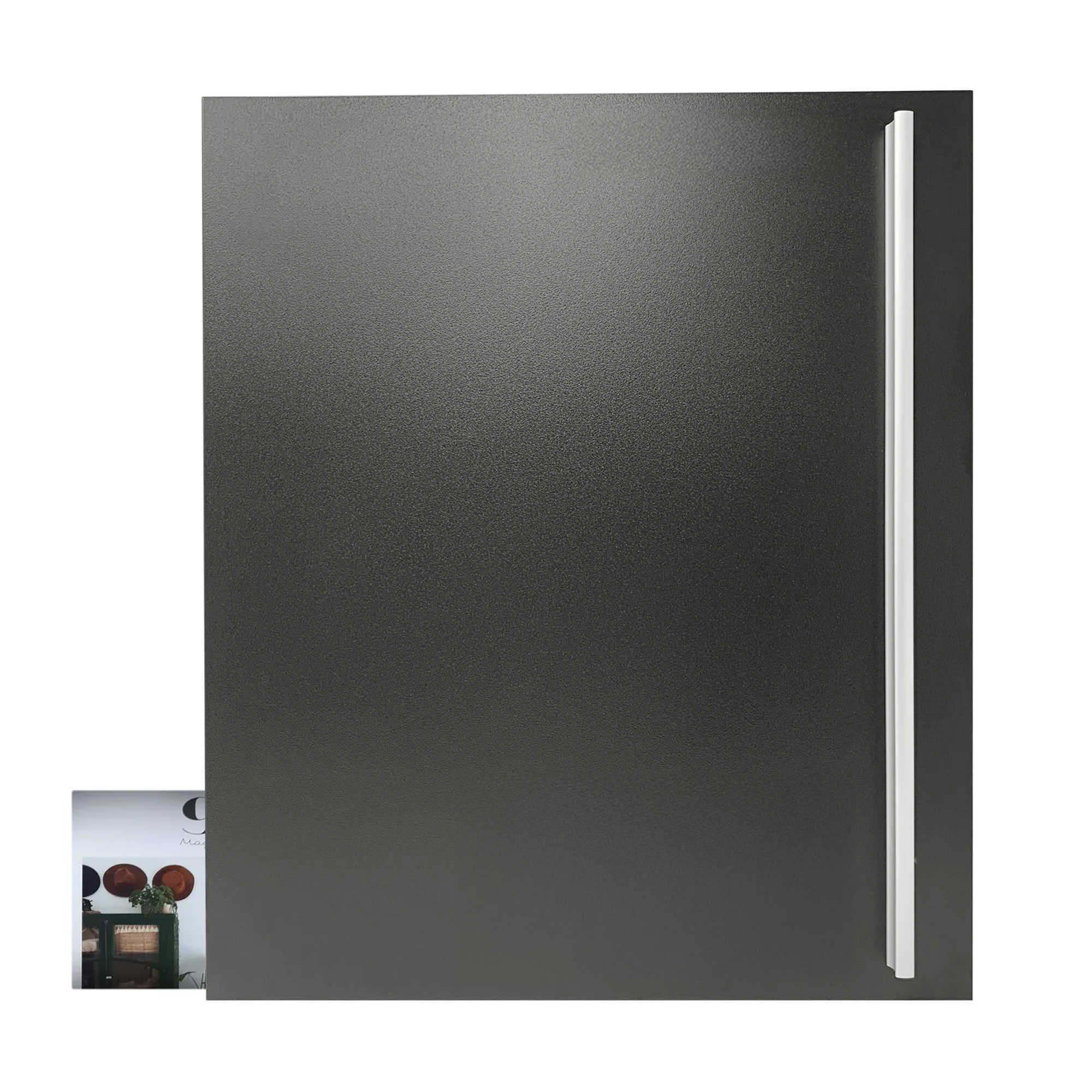 Milan Personalised Modern Letterbox with Newspaper Holder - Anthracite
