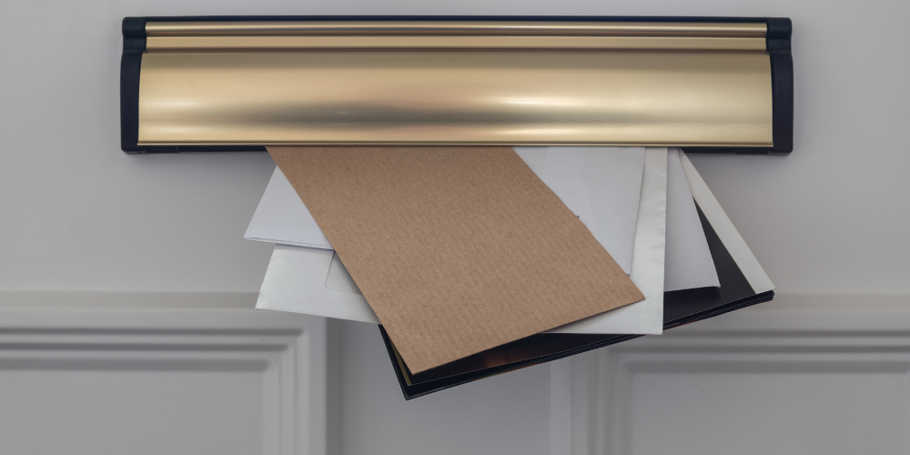 letterbox with letters in causing a draft