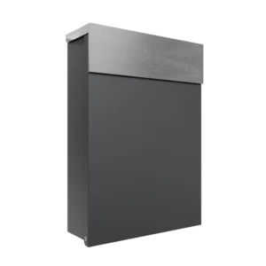Camden Wall Mounted Letterbox - Anthracite & Stainless Steel