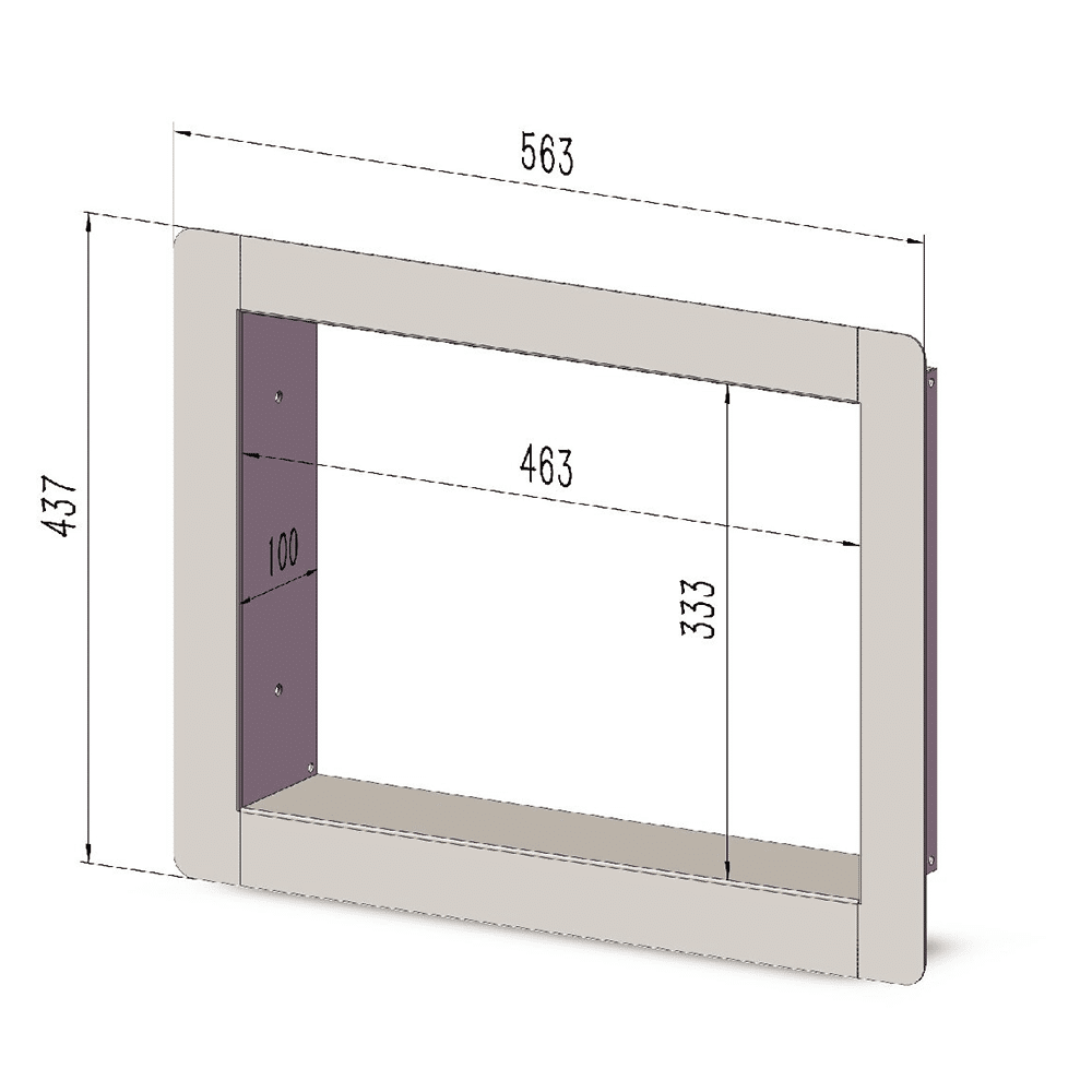 Finishing Frame for Chelsea II Parcel Box - Anthracite – Bild 4
