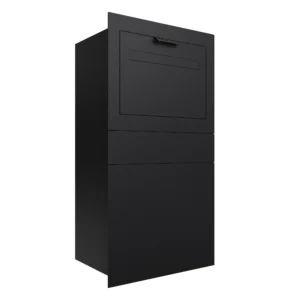 Monaco Black Parcel & Mail box – Fence/Brick Wall