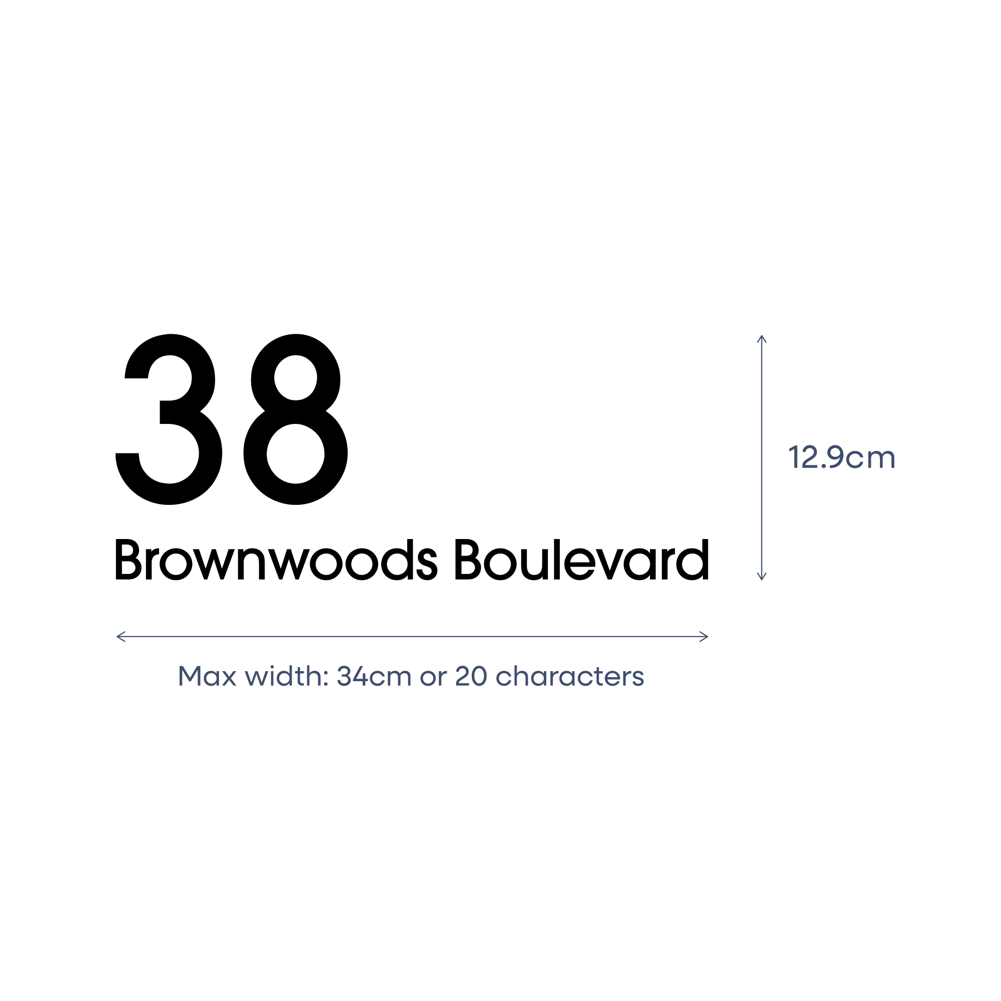 D2 Address Decal Sticker - Large dimensions