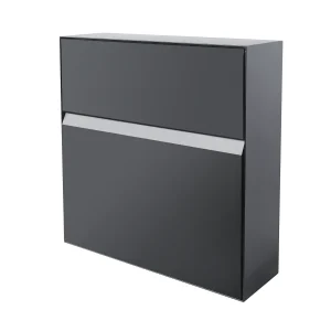 Manilla Wall Mounted Letterbox - Anthracite side view
