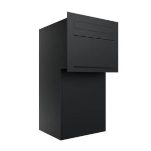 Miami II Parcel Post Box for Gate, Fence & Through-the-Wall Mounting - Black