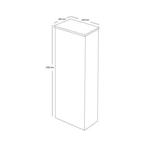 Oslo Parcel Letterbox Rear Retrieval Anthracite dimensions