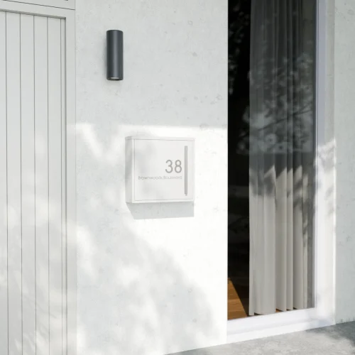Milan 8188 Letterbox Modern House White B