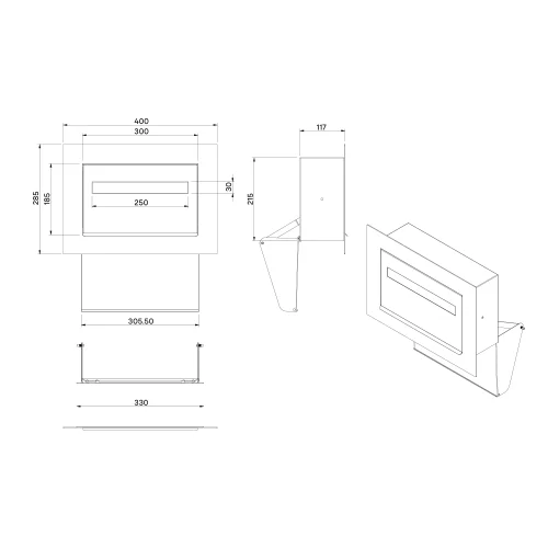 Windsor Small Tech Drawing Front